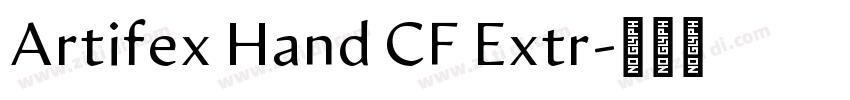 Artifex Hand CF Extr字体转换